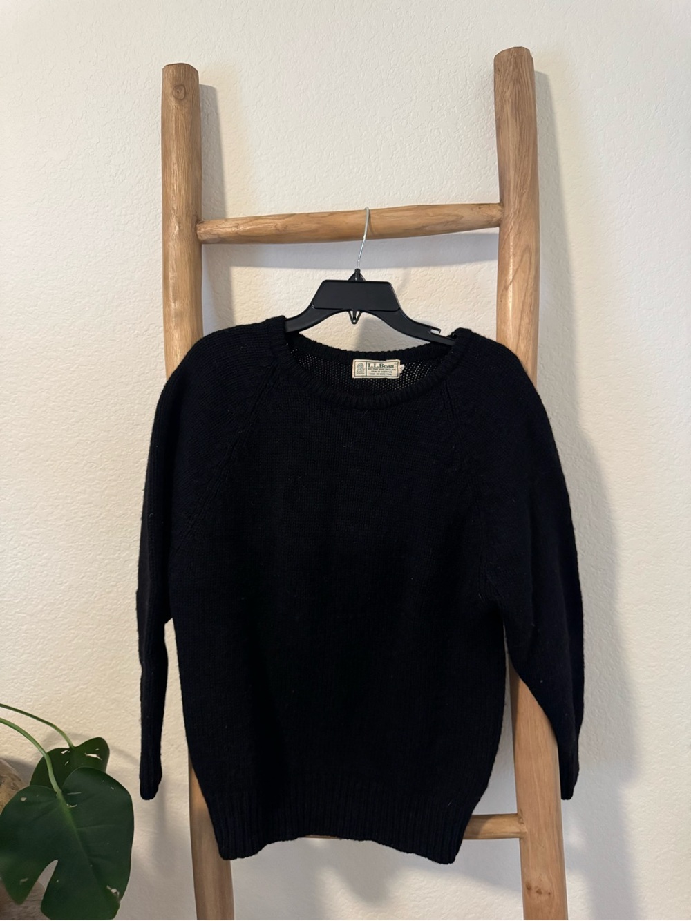 Vintage llbean Black Women's wool Sweater
